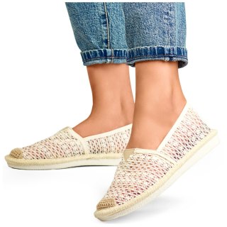 Beżowe espadryle z siateczki przewiewne espadryle damskie - 38