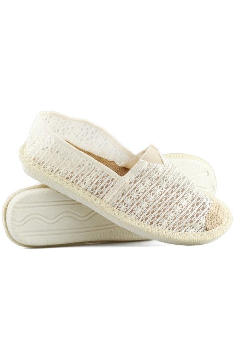 Beżowe espadryle z siateczki przewiewne espadryle damskie - 39