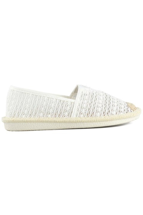 Białe espadryle z siateczki przewiewne espadryle damskie - 38