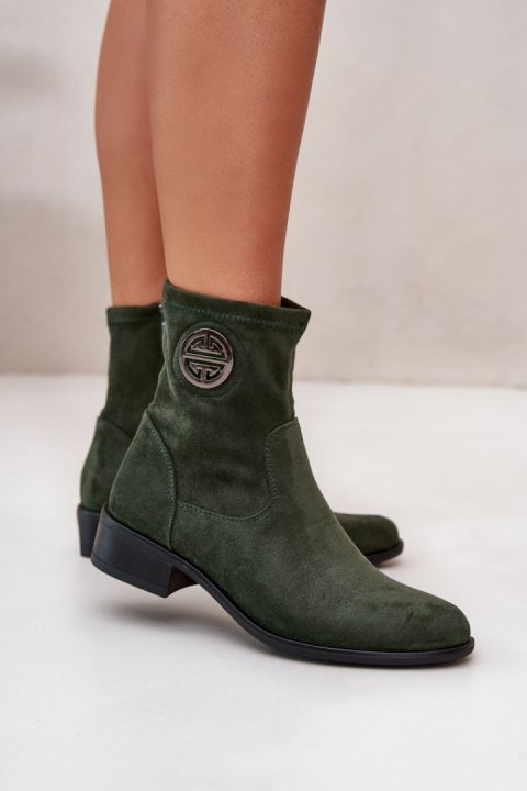 Botki Model Lerioria ASA198-28 Green - Step in style