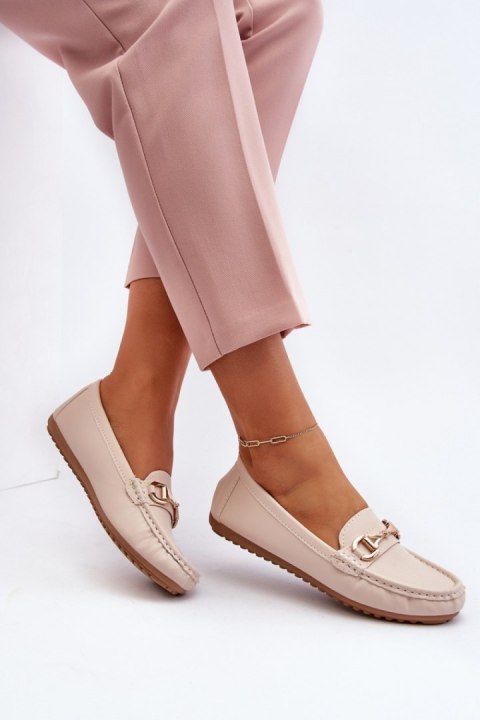 Mokasyny Model Demese NN22-991 Beige - Step in style