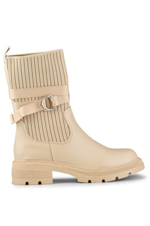 Botki Model YQ41KH Light Beige - PRIMO