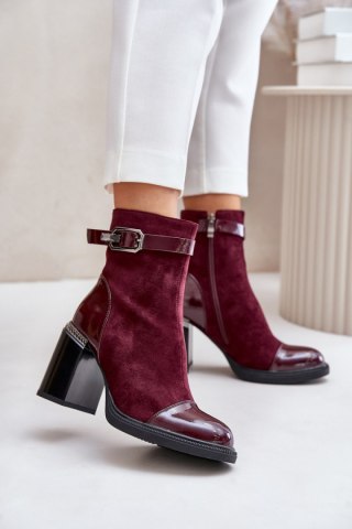 Botki Model DA MR880-085 Bordo - Step in style