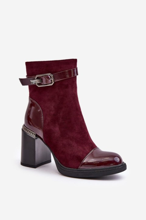 Botki Model DA MR880-085 Bordo - Step in style