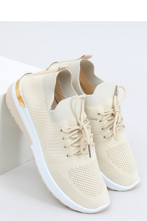 BUTY SPORTOWE SKARPETKOWE BEŻOWE G-363 BEIGE - Inello