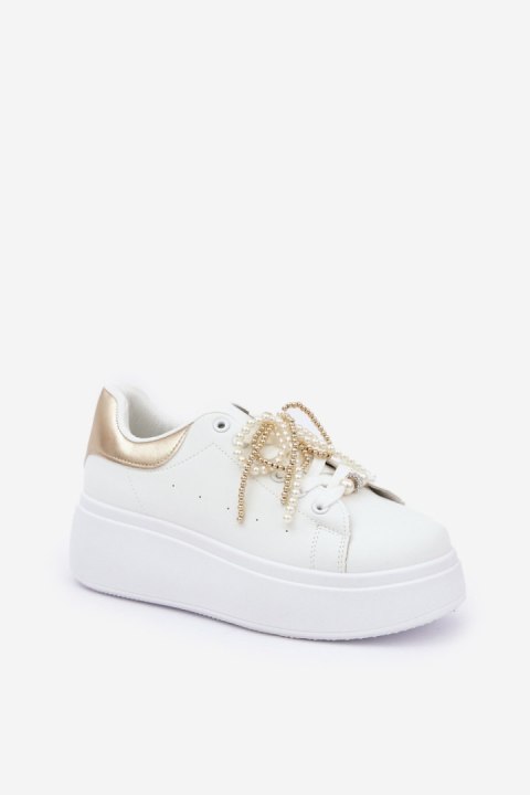 Buty Sportowe Model Lerissna 9148 White/Gold - Step in style