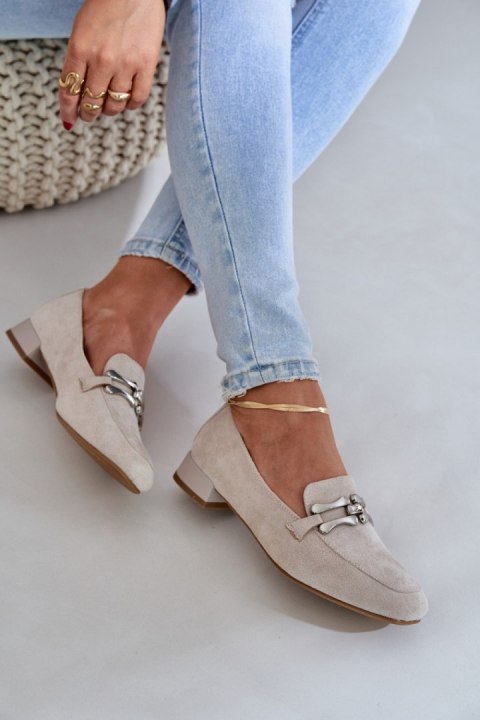 Mokasyny Model Pillitha ASA268-4 Light Beige - Step in style