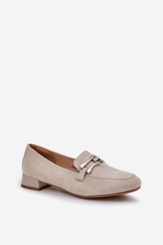 Mokasyny Model Pillitha ASA268-4 Light Beige - Step in style