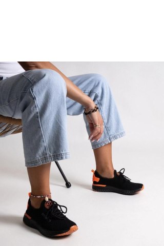 Czarne materiałowe sneakersy damskie CROSS JEANS - Solea