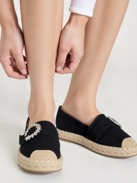 Damskie Espadryle LUNARA BLACK - Stylowe Buty na Lato