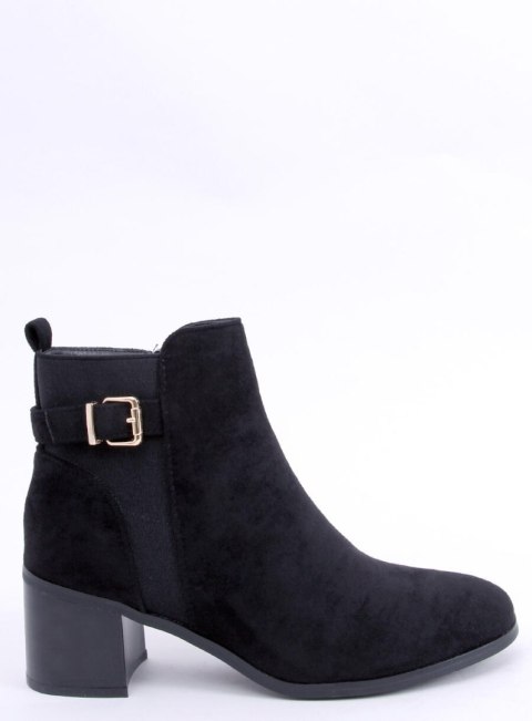 Botki na obcasie CYNDI BLACK SUEDE