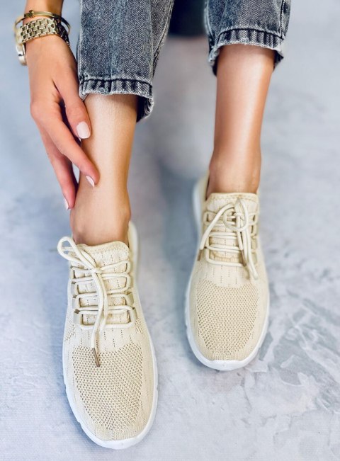 Buty sportowe skarpetkowe KESSI BEIGE