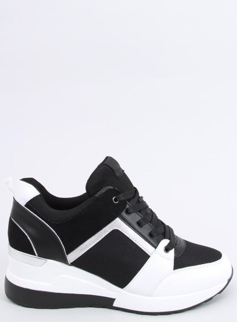 Sneakersy na koturnie pandy DIEGO BLACK/WHITE