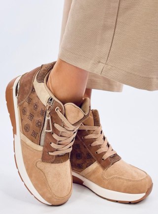 Sneakersy na koturnie TELTS KHAKI